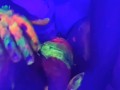 Hot tinder college slut glow paint blacklight cock sucking