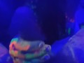 Hot tinder slut glow in the dark body paint blacklight cock suck