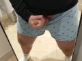 A very risky wank in the changing room!