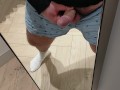 A very risky wank in the changing room!