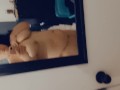 Bbw tease tanned body long hair
