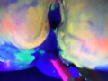 Hot tinder college amatuer slut shares vibrator with glowpaint and blacklight