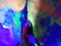 Hot tinder college amatuer slut shares vibrator with glowpaint and blacklight