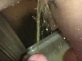 GOLDEN SHOWER After sex, she pissed on his cock, he pissed on her pussy before having a real shower 