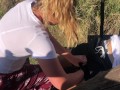 RISKY OUTDOOR nature sex at the park with babe