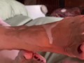 MILF Granny Rubs Cum All Over Her Feet