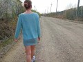 I walk bottomless in the industrial area