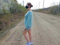 I walk bottomless in the industrial area