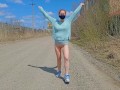 I walk bottomless in the industrial area
