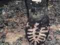 Hotdog stomping with boots