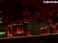 Strapon dommes fuck sissy subject in the bar