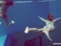 Czech and Balkan babe Marusia and Melisa Darkova underwater