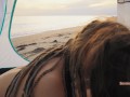 Real amateur couple have sex at Public Beach Hot Outdoor Creampie