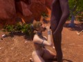 Lonely wife fucks with tribe workers 3D