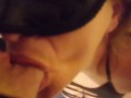 Milf Secretary gives slow deep blowjobs during lunch break
