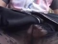 I wore no underwear on my walk to the park, girl cumming in public