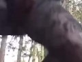 I wore no underwear on my walk to the park, girl cumming in public