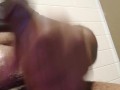 Just jacking that dick in fast food bath room