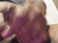 Just jacking that dick in fast food bath room