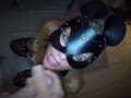 Dutch blonde milf wants cum on her face and she gets it all over her face