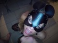 Dutch blonde milf wants cum on her face and she gets it all over her face