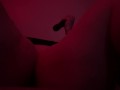 Baby girl makes herself squirt while daddies gone