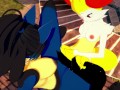 Pokemon Yuri Hentai - Braixen and lucario make scissors