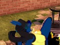 Pokemon Yuri Hentai - Braixen and lucario make scissors