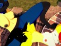 Pokemon Yuri Hentai - Braixen and lucario make scissors
