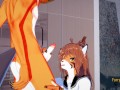 Furry Hentai - Tigress jerks off and gets fucked by a fox who cums on her face and puss