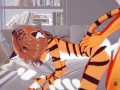 Furry Hentai - Tigress jerks off and gets fucked by a fox who cums on her face and puss