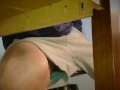 Dude going commando / jerking off under the table / role play