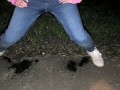 Completely soaked jeans after six hour desperation on public !!! It was so wet and warm