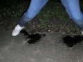 Completely soaked jeans after six hour desperation on public !!! It was so wet and warm