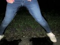 Completely soaked jeans after six hour desperation on public !!! It was so wet and warm