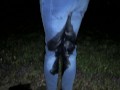 Completely soaked jeans after six hour desperation on public !!! It was so wet and warm