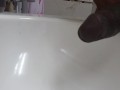 Black Balls dancing and dangling. Suck them gently and COME LICK MY TINT. Pee finish...
