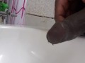 Black Balls dancing and dangling. Suck them gently and COME LICK MY TINT. Pee finish...