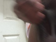 Black Balls dancing and dangling. Suck them gently and COME LICK MY TINT. Pee finish...