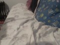 Watch your cute adult baby girl snuggle up in bed 