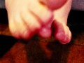 You owe your female landlord rent you must lick and sniff her dirty feet till you pay rent