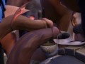 Два члена трутся внутри одной девушки Frotting [3Д Хентай]