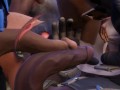 Два члена трутся внутри одной девушки Frotting [3Д Хентай]