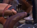 Два члена трутся внутри одной девушки Frotting [3Д Хентай]