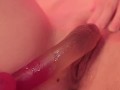 Sexybigclito- Horny busty hairy milf masturbates and fuck her pussy with a silicone dildo