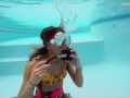 A perfect brunette babe Katya Nakolkina underwater