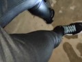 Rewetting My Skinny Jeans And Vans In Parking Lot
