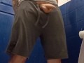 Posing and pissing in the gym loo