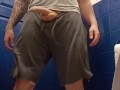 Posing and pissing in the gym loo