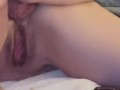 Granny riding him anal and begs for him to fill her and he leaves her with a big anal creampie 